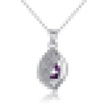 Collier en argent sterling 925 Retro High Purple Crytal pour femme